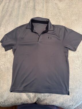 Under Armour. Men's UA Tech Polo. Size Large Steel Gray NWOT
